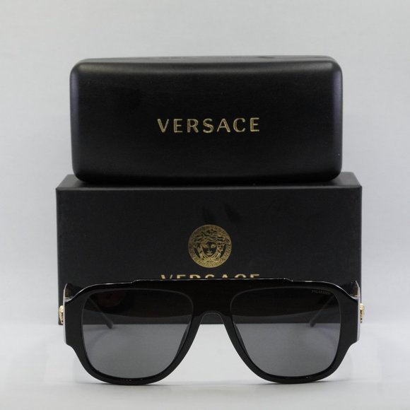 Versace VE4436U GB1/81 Aviator Sunglasses - Black/Grey Polarized main image 11